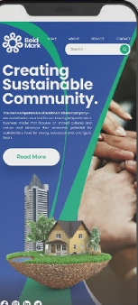BoldMark mobile homepage view